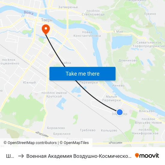 Школа to Военная Академия Воздушно-Космической Обороны Имени Г.К. Жукова map