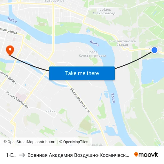 1-Е Мая to Военная Академия Воздушно-Космической Обороны Имени Г.К. Жукова map