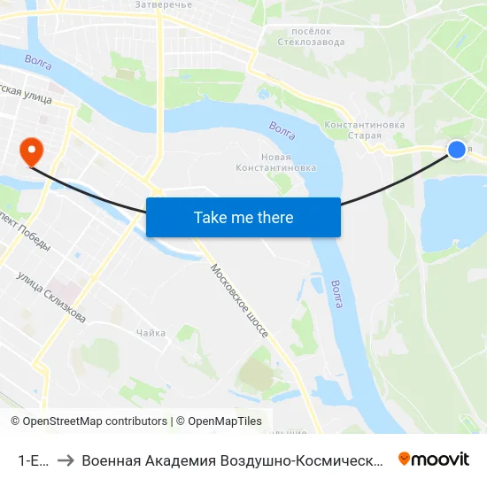 1-Е Мая to Военная Академия Воздушно-Космической Обороны Имени Г.К. Жукова map