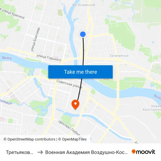 Третьяковский Переулок to Военная Академия Воздушно-Космической Обороны Имени Г.К. Жукова map