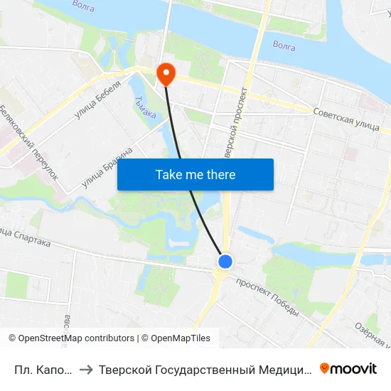 Пл. Капошвара to Тверской Государственный Медицинский Университет map