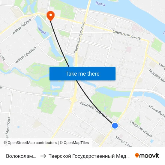 Волоколамский Пр-Т to Тверской Государственный Медицинский Университет map