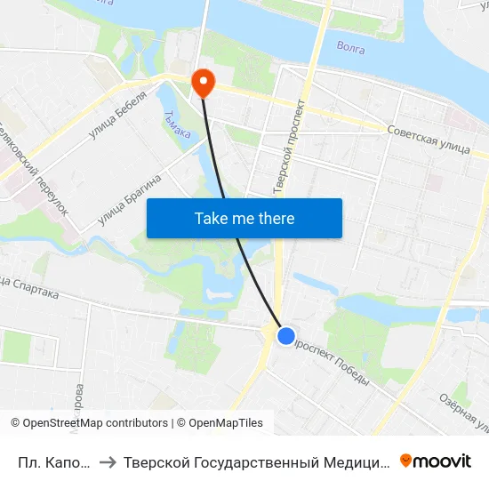 Пл. Капошвара to Тверской Государственный Медицинский Университет map