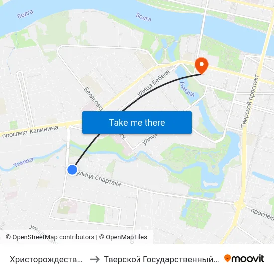 Христорождественский Монастырь to Тверской Государственный Медицинский Университет map