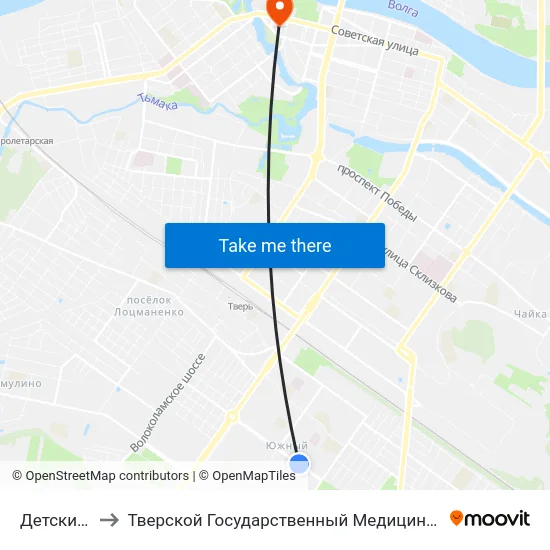 Детский Сад to Тверской Государственный Медицинский Университет map