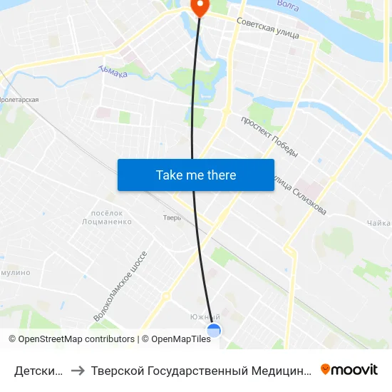 Детский Сад to Тверской Государственный Медицинский Университет map