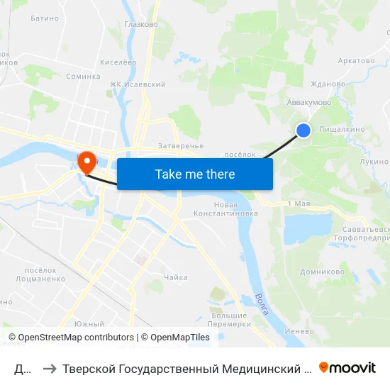 Дачи to Тверской Государственный Медицинский Университет map
