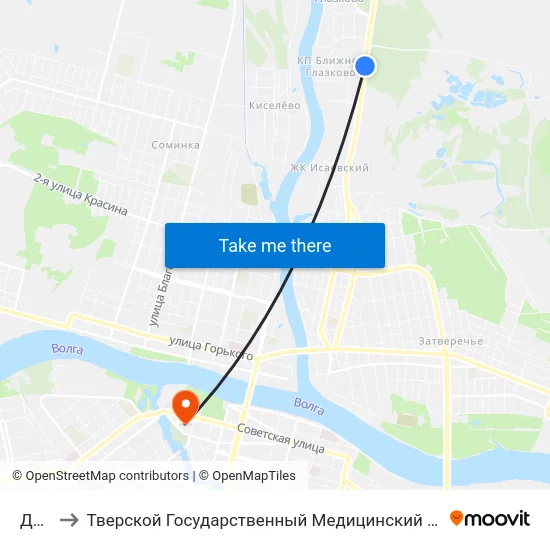 Дрсу to Тверской Государственный Медицинский Университет map
