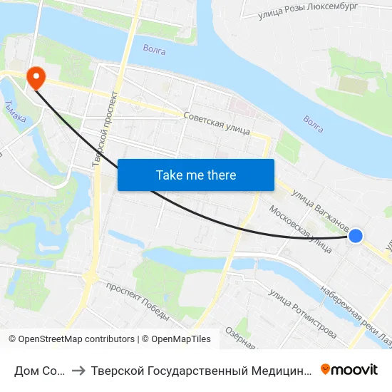 Дом Союзов to Тверской Государственный Медицинский Университет map