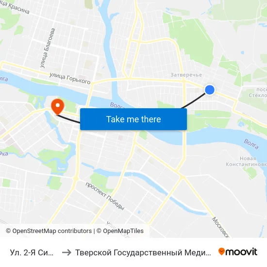 Ул. 2-Я Силикатная to Тверской Государственный Медицинский Университет map