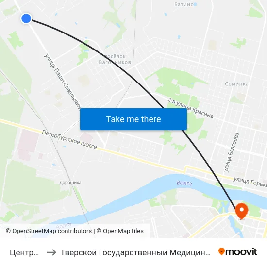 Центросвар to Тверской Государственный Медицинский Университет map