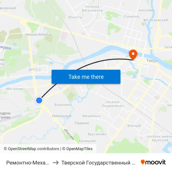Ремонтно-Механический Завод to Тверской Государственный Медицинский Университет map