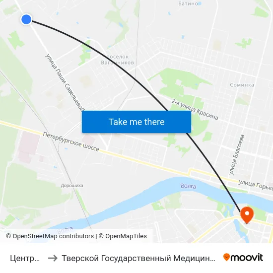 Центросвар to Тверской Государственный Медицинский Университет map