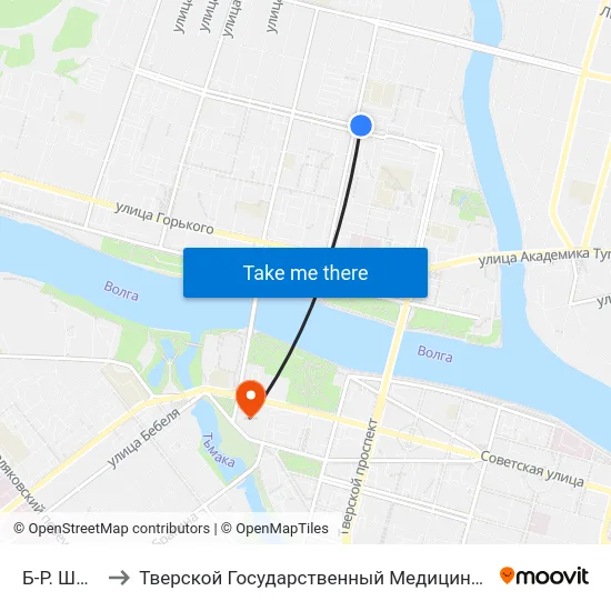 Б-Р. Шмидта to Тверской Государственный Медицинский Университет map