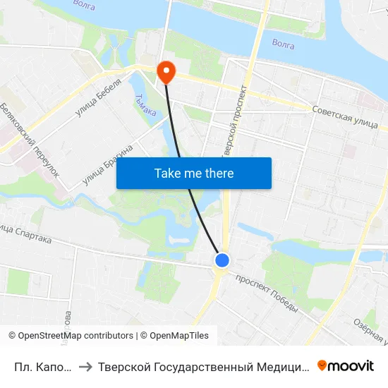 Пл. Капошвара to Тверской Государственный Медицинский Университет map