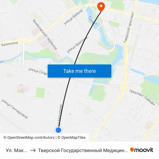 Ул. Макарова to Тверской Государственный Медицинский Университет map