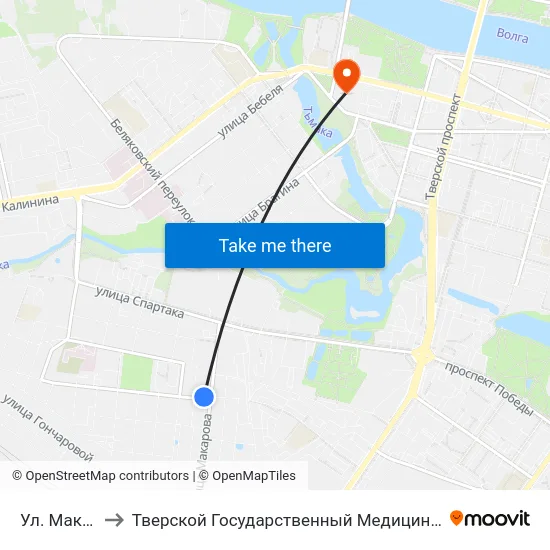Ул. Макарова to Тверской Государственный Медицинский Университет map