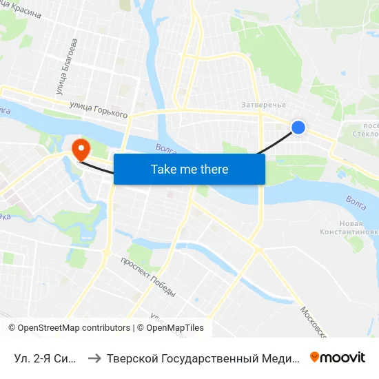 Ул. 2-Я Силикатная to Тверской Государственный Медицинский Университет map