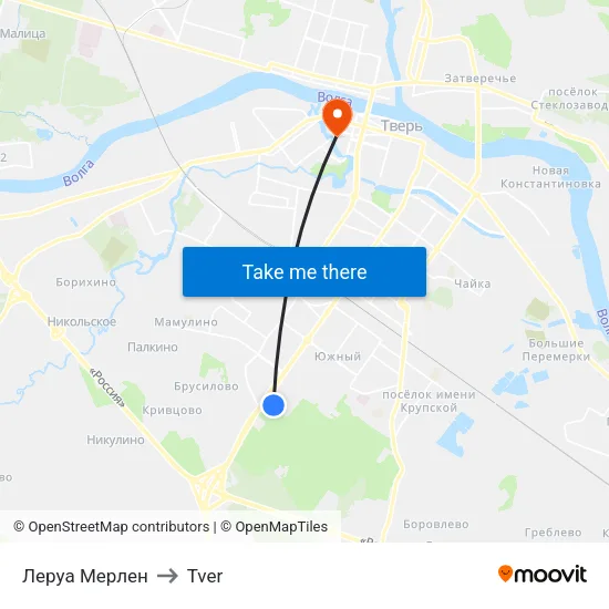 Леруа Мерлен to Tver map