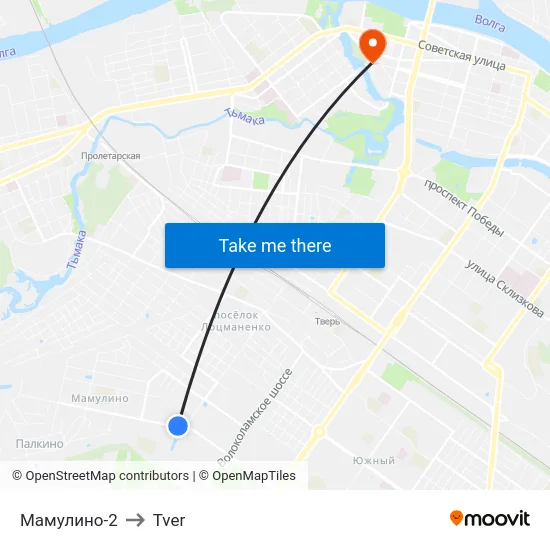 Мамулино-2 to Tver map