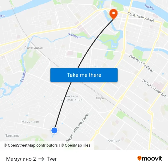 Мамулино-2 to Tver map