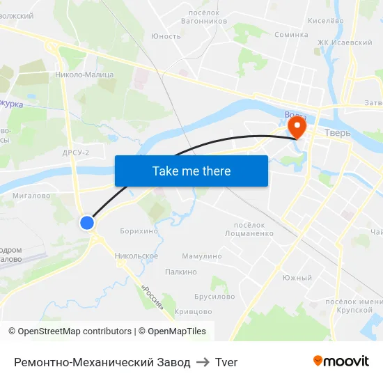 Ремонтно-Механический Завод to Tver map