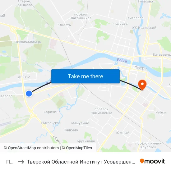 Пкдл to Тверской Областной Институт Усовершенствования Учите map
