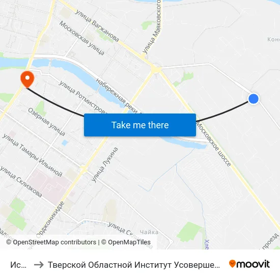 Искож to Тверской Областной Институт Усовершенствования Учите map