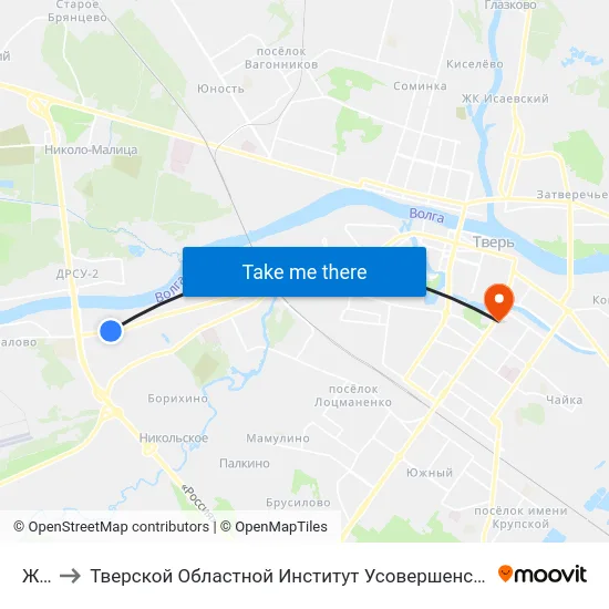 Жби to Тверской Областной Институт Усовершенствования Учите map
