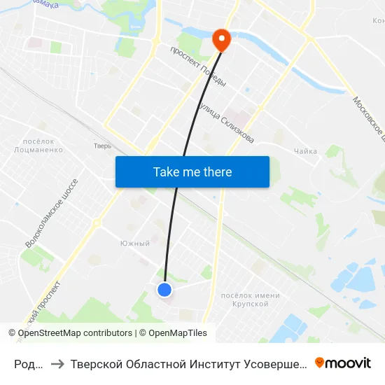 Роддом to Тверской Областной Институт Усовершенствования Учите map