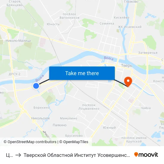 Цпс to Тверской Областной Институт Усовершенствования Учите map