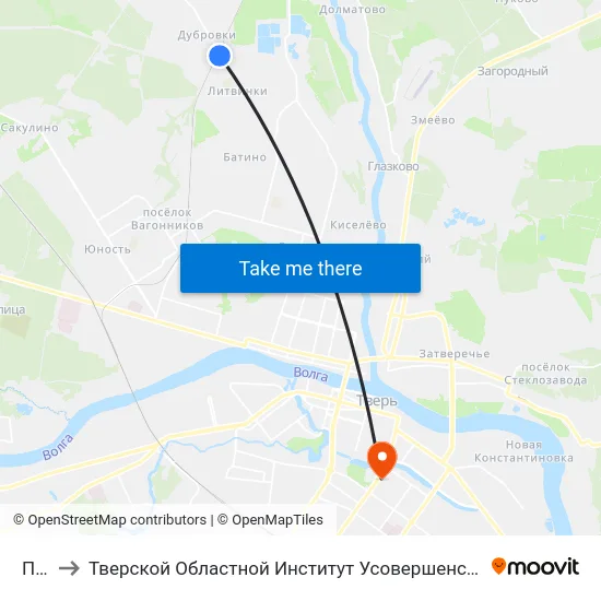 Пмк to Тверской Областной Институт Усовершенствования Учите map