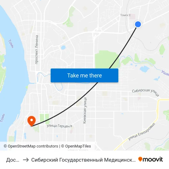 Досааф to Сибирский Государственный Медицинский Университет map