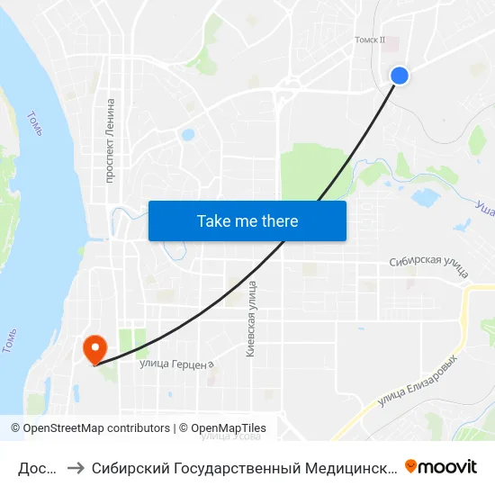 Досааф to Сибирский Государственный Медицинский Университет map