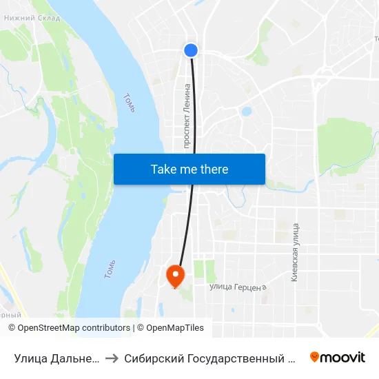 Улица Дальне-Ключевская to Сибирский Государственный Медицинский Университет map