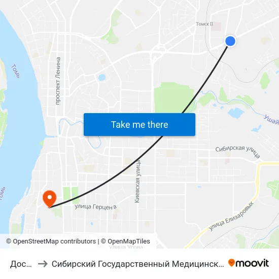 Досааф to Сибирский Государственный Медицинский Университет map