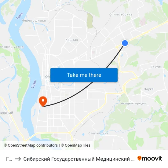 Гаи to Сибирский Государственный Медицинский Университет map