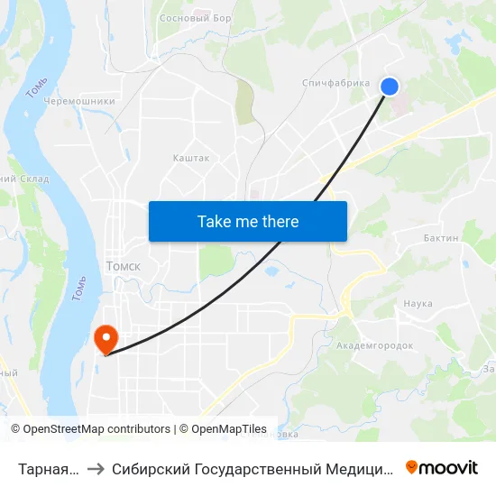 Тарная База to Сибирский Государственный Медицинский Университет map