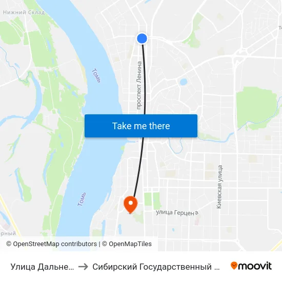 Улица Дальне-Ключевская to Сибирский Государственный Медицинский Университет map