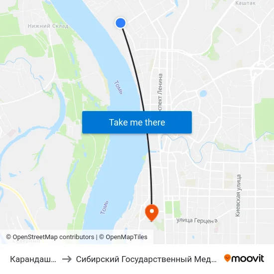 Карандашная Ф-Ка to Сибирский Государственный Медицинский Университет map