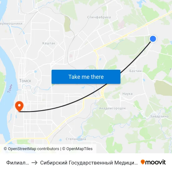 Филиал Гпз-5 to Сибирский Государственный Медицинский Университет map