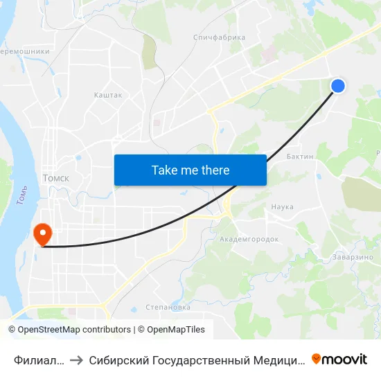 Филиал Гпз-5 to Сибирский Государственный Медицинский Университет map