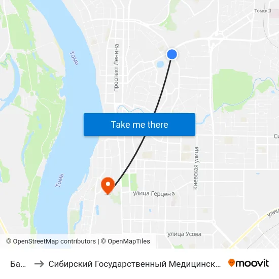 Башня to Сибирский Государственный Медицинский Университет map