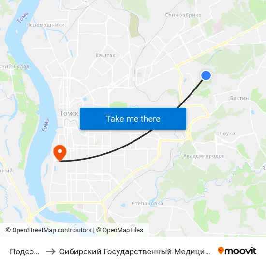 Подсолнухи to Сибирский Государственный Медицинский Университет map
