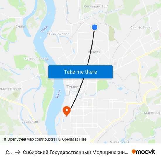 Суд to Сибирский Государственный Медицинский Университет map