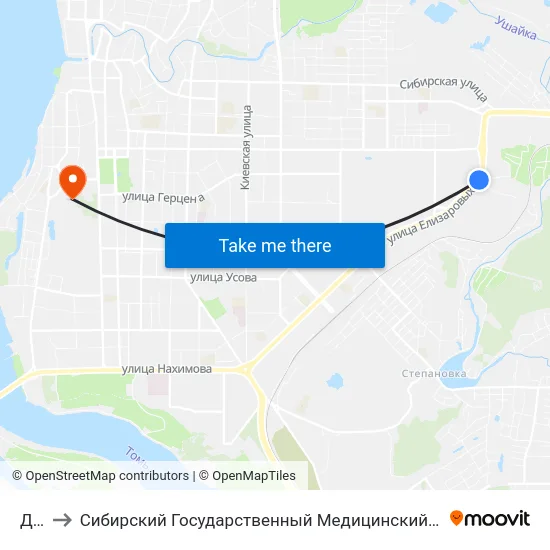 Дск to Сибирский Государственный Медицинский Университет map