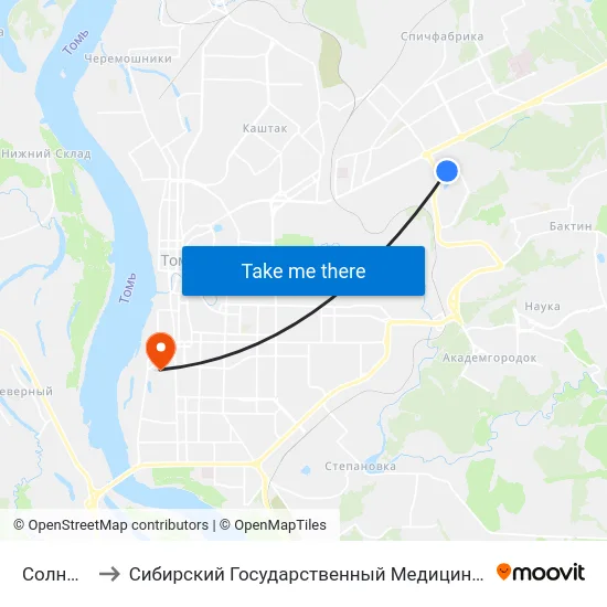 Солнышко to Сибирский Государственный Медицинский Университет map