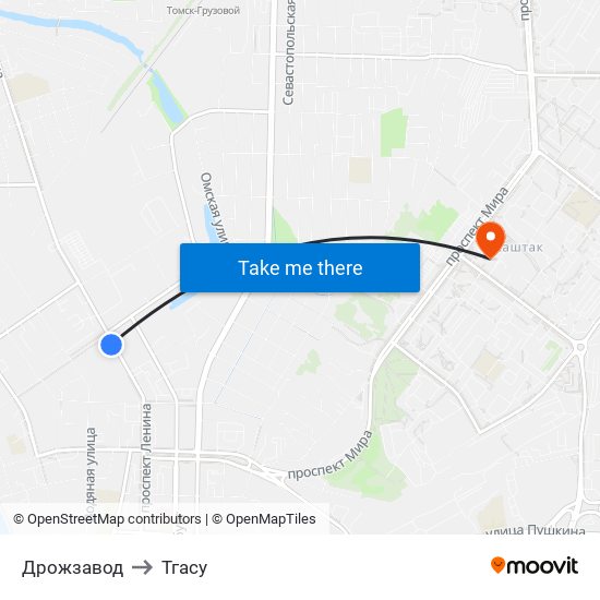 Дрожзавод to Тгасу map