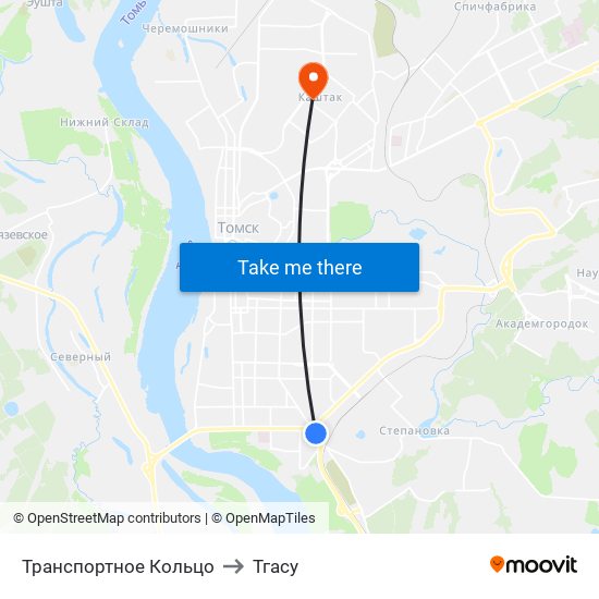 Транспортное Кольцо to Тгасу map