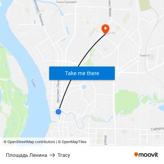 Площадь Ленина to Тгасу map